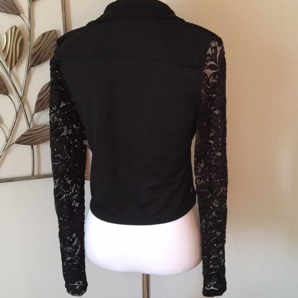 Papaya Asymmetrical Zip Cropped Jacket - Picture 2 of 3